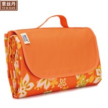 시단 방패 피크닉 매트 야외 캠핑 방습 매트 방수 여행 남녀 옥스포드 천 잔디 비치 매트 캠핑 매트, 주황색 나비 꽃 195 * 200