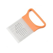 마늘슬라이서 편썰기 생강 파채 만능 다지기 Stainless Steel Onion Needle Fork Vegetable Fruit Slicer T, 01 Orange