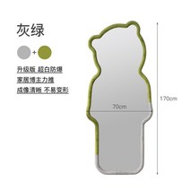 곰돌이 전신거울 곰모양 베어브릭거울 북유럽 드레싱 거울 전신 홈 거실 인터넷 연예인 곰 침실 벽 피팅 의류 매장 바닥, 7. 기타 회색 녹색 170*70 없음