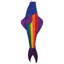 In the Breeze Rainbow Fishy Trout 48 Inch Windsock - Fun Fish Hanging Decoration - UV Resistant Mate, 1