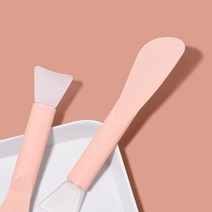 실리콘 팩붓 팩브러쉬 모델링팩 도구 스파츌라 얼굴 괄사 브이라인 페이스 붓기 마사지 주름 리프팅 기구 도구 20대 30대 여자 친구 생일 선물, 핑크