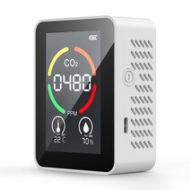 센서 CO2 온도 테스터. 공기 에어질 모니터용 LCD 기. 3 in 1, 01 White YYGG01