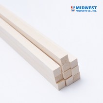 바스우드(Basswood) 각재 12.7x12.7x610mm 1팩(5개입)