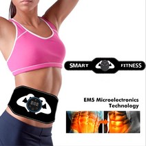 jimiao 남여 겸용 ems 근력 운동 밴드 다이어트 벨트 복부 마사지기 뱃살 운동기구, 블랙