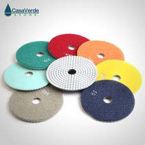 Tool Accessories 각종 수동 전동 공구 액세세리 다이아몬드 5 인치 연마 패드 125mm 화강암 대리석 엔지니어 스톤 건식 및 습식 연마 디스크, 세트