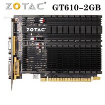ZOTAC-비디오 카드 GeForce GT610 2GB 64Bit GDDR3 그래픽 NVIDIA 지널 GT 610 2GD3 DVI VGA PCI-E 용 GPU 지도 중고, [01] GT610 1GB
