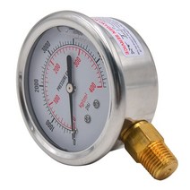 1/4 NPT 자동차 오일 압력 게이지 악기 유압계 0-5700 PSI 게이지, 하나, 보여진 바와 같이