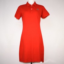 1954.라코스테 카라넥 무지 반팔 원피스/정품/여성 L