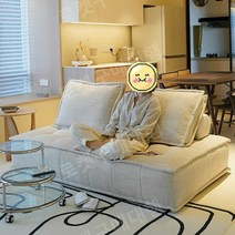 원룸 미니소파 2인용 인테리어 패브릭 소파 2인용쇼파, 11.면과 리넨 그레이