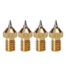RAMPS 3D 프린터 V6 M6 나사 식 황동 노즐 0.2 필라멘트0.3/0.4/0.5/1.75mm E3D V5 핫 엔드 압출기 스테인레스 스틸 팁, 0.5mm
