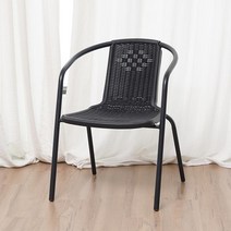 라틴 의자 곡목 카페 야외 라탄 의자 암체어 2개, 블랙(2개)