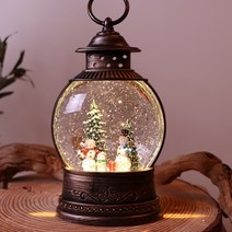 크리스마스 앤틱 원형 워터볼 무드등, 02.눈사람