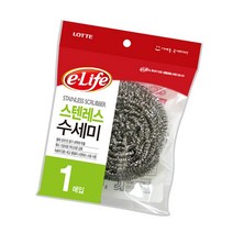 롯데 스텐레스 수세미 1P 45g 설거지용품 주방위생_230916EA, 쿠팡 1, 쿠팡 1
