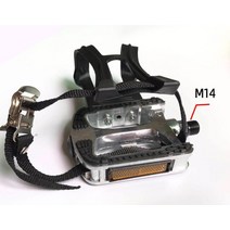 홈트자전거 실내 헬스 경랑자전거 상업 회전 페달 산악 미끄럼 방지 페달 체육관 운동 페달 액세서리 발 끈 모든 알루미늄 합금, 3-m14 2개