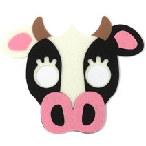 동물 가면 펠트 3000 소가면 만들기재료, 3개