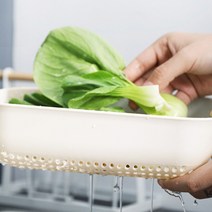 야채 채반 3종 셋트 플라스틱 사각 곡선 물빠짐 채망, 필수선택