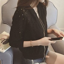 반짝이 스팽글 자켓 패션 여성 재킷 긴 소매 레이스 선 스크린 셔츠 짧은 여름 얇은