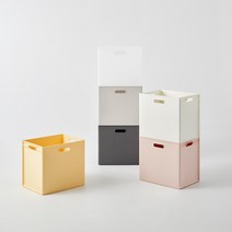 한샘 폴리 큐브 수납 리빙 바스켓 3P, 뚜껑 3P(F), 3개