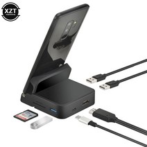 8 IN 1 타입 C 허브 도킹 스테이션 휴대폰 스탠드 DEX 패드 USB TO HDMI 도크 전원 충전기 키트 MACBOOK FOR SAMSUNG