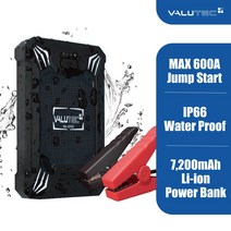 벨류텍 자동차 오토바이 점프스타터 보조배터리 VJL-072 1세트 7200mAh, 1개