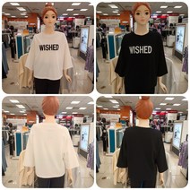 [에꼴리에 틴톡] 22년 여름 가을간절기 신상! **50% 세일~ 2가지 색상** 주니어 여아용 심플 모던한 스타일의 시원하고 편안하며 코디가 쉬운 7부 후로피 로고티