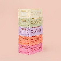아이카사 S 키즈세트(5개세트)_러브 접이식 리빙박스 수납박스 수납바구니 수납함 정리함, 색상혼합