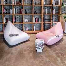 빈백 에어소파 야외빈백 편한1인용 원룸 1인용빈백 캠핑 쇼파의자 덕힙 A39, 핑크
