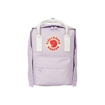 Fjallraven Kanken 미니 클래식 백팩 일상용 민트 그린, Pastel Lavender/Cool White
