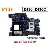 레노버 씽크 패드 E430 E430C 노트북 마더 보드 GT630M 2 기가 바이트 QILE1 LA-8131P 테스트, 상세내용표시