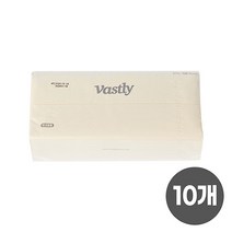 바스틀리 페이셜티슈 리필 100매 밀짚펄프 친환경 먼지없는 화장지 미용티슈 각티슈 리필형 3겹, 10팩, 1개