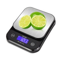Kcwen 휴대용 정밀 전자저울 디지털 주방저울 가정용 방수, 5Kg/0.1g