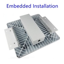 방수 캐노피 조명 60w80w100w150w 뒷마당 차고 주유소 램프 표면 장착 오목한 상업용 천장 램프, 80W, Warm White 3000k, Eebedded Mounted