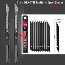 원더커터 전산볼트커터 동관 파이프Deli-스냅 오프 유틸리티 나이프 개폐식 박스 커터 9mm 18mm 고 탄소강, [10] DL007H add Blades, 10 DL007H add Blades