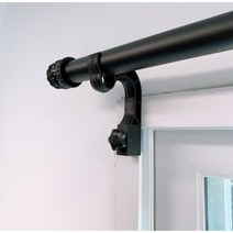 [굿즈팡팡] 안뚫어고리 못없이다는 커튼봉걸이 ver4 1세트(2개입) 화이트 블랙, 블랙 1세트(2개입)