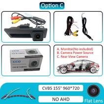어라운드뷰 후방 사이드 카메라 Aycetry CCD HD 자동차 트렁크 핸들 후면 아우디 A4 A5 S5 Q3 Q5 VW 골프, 03 Dynamic-155 de