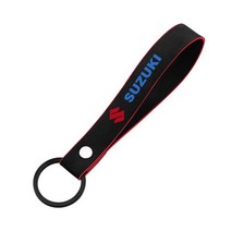 바이크헬멧 스즈키 Vstrom 650 1000 dl GSXS GSR 750 600 400 하야부사 오토바이 키 체인 스웨이드 가죽, 02 style1 red edge