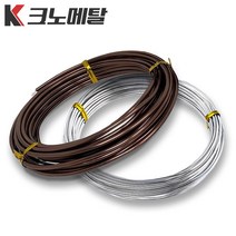 500g 분재철사 알루미늄 와이어 원예 공예 철사, 갈색500g, 3mm