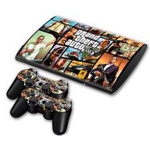 Grand Theft Auto V GTA 5 스킨 스티커 데칼 for PS3 Slim 4000 PlayStation 3 콘솔 및 컨트롤러 For 비닐, 한개옵션1, 04 0182