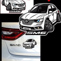 SM6 캐릭터세트 /차량용스티커/자동차스티커, 원단:일반원단|색상:어반 그레이, 단품