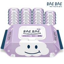BAEBAE(베베) 아기물티슈 휴대용 55gsm 캡형30매 20팩