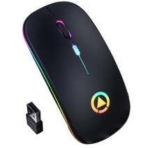 게이밍마우스 게임용 컴퓨터 24GHz 무선 마우스 RGB 충전식 자동 Mause LED 백라이트 인체 공학적 게임 노, 02 02, 한개옵션1