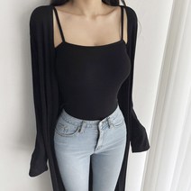 여성 레이온 스판 탱크탑 민소매 이너 끈나시 티 5컬러