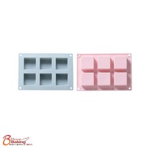 이홈베이킹 실리콘몰드큐브틀6구 5x2.5cm 랜덤1개, 단품