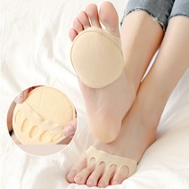 장시간 하이힐로 인한 발앞꿈치 통증 방지 발쿠션 발이편한 힐링 풋 패드 1세트 5개입, 블랙2세트