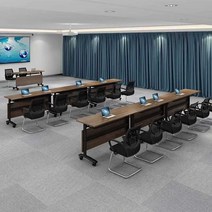 세미나 강의실 회의실 학교 접이식 책상 테이블, 견고한 강철 의자 2개