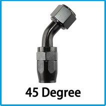 범용 AN4 AN6 AN8 AN10 AN12 알루미늄 오일 연료 스위블 호스 엔드 피팅 어댑터 키트 0 °/45 °/90 °/12, 02 Black 45_03 AN8
