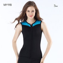 서핑 웻 슈트 3mm 네오프렌 잠수복 조끼 자켓 민소매 전체 지퍼 선 스크린 따뜻한 잠수복 탑 망 냉수 다이빙, XL, 마이118