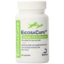 dechra 60 캡슐 eicosacaps 어유 영양 보조제 최대 40파운드의 개
