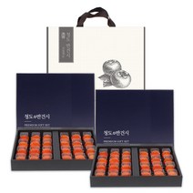 2세트구성 청도 반건시 곶감 명절 선물세트 (선물포장), 총2박스, 05_1+1청도반건시(특60호)24입