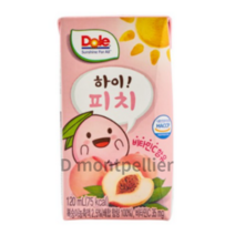 돌 하이 주스 120ml, 100%과즙 복숭아, 256개
